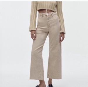 ZARA The Marine Straight Pants in Tan Size 0